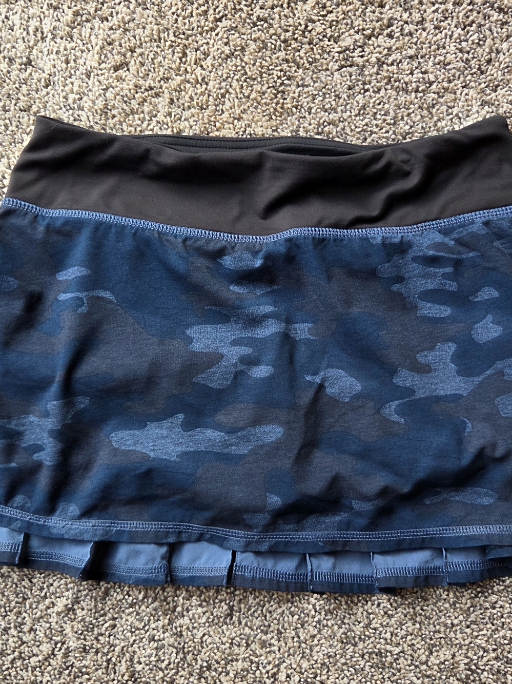 lululemon athletica Navy Blue Camo Skort with Black Waistband